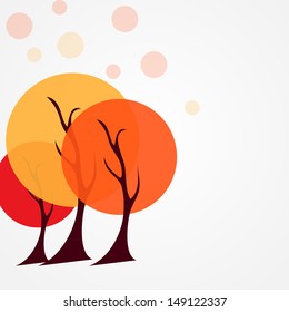 Autumn tree vector illustration