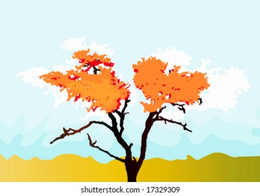 Autumn Tree vector illustration