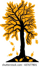 Autumn tree vector illustration