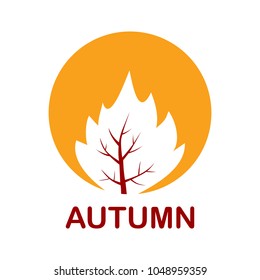 autumn tree. vector illustration. logo. icon
