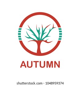 autumn tree. vector illustration. logo. icon
