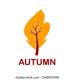 autumn tree. vector illustration. logo. icon