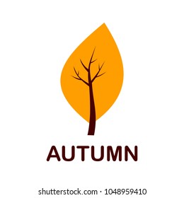 autumn tree. vector illustration. logo. icon