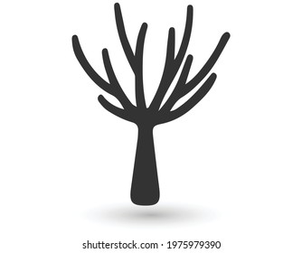 autumn tree. vector illustration. logo. icon