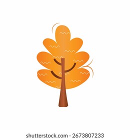 Autumn tree Vector Single Icon EPS10, Flat Illustration