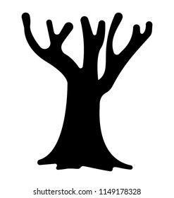 
A  autumn tree without leaves presenting naked tree 
