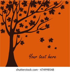 Autumn tree for your design