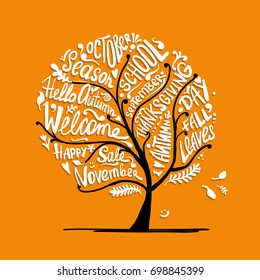 Autumn tree for your design