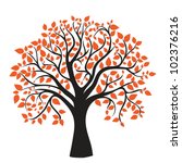 autumn tree for your design, vector image