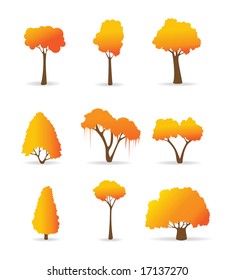 Autumn Trees icon set