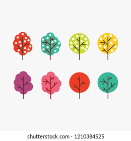 Autumn trees illustration