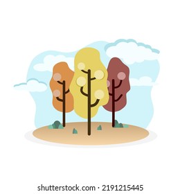 Autumn trees nature and the environment background 