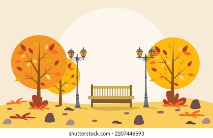 autumn trees vector illustration design