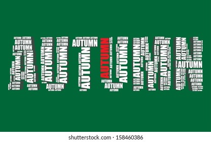 autumn typography 3d text word art vector autumn illustration word cloud 
