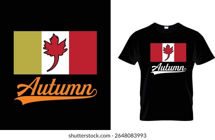 Autumn Typography funny T shirt Design Template