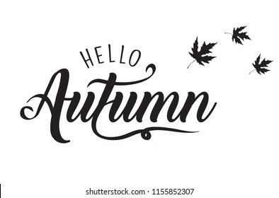 AUTUMN TYPOGRAPHY LETTERING. 