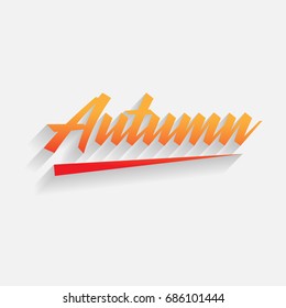 Autumn - Typography - Vector for greeting, holiday, season