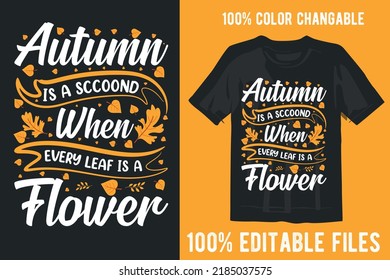 Autumn typography vector t shirt design