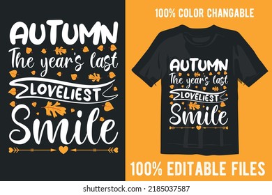 Autumn typography vector t shirt design