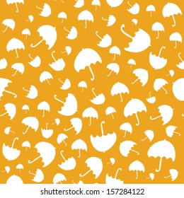 Autumn umbrella - hand drawn seamless pattern