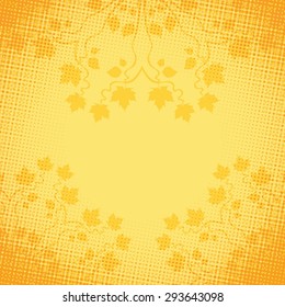 Autumn vector abstract background. Halftone Background. Template frame for greeting cards, invitations, gift, posters and banners