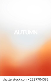 Autumn vector abstract background. Modern fashionable luxury gradient background. Bright orange red white. Design element of a poster, festival, presentation. Fall Fog. lettering font lettering