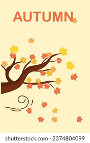 Autumn vector art with some fallen leaves.