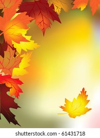 Autumn vector background with copyspace