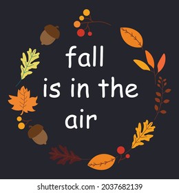 Autumn vector Background with Leaves