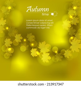 Autumn vector background with leaves/vector illustration