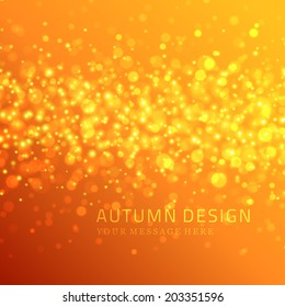 Fondo vectorial de otoño. Diseño brillante.