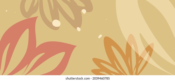 Autumn vector drawing. Abstract background in autumn colors. Simple vector background for banner or design
