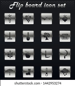 autumn vector flip mechanical icons for user interface design