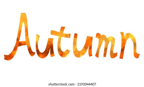 Autumn in vector format painted with digital watercolors