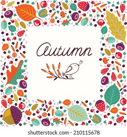 Autumn vector frame