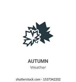 Autumn vector icon on white background. Flat vector autumn icon symbol sign from modern weather collection for mobile concept and web apps design.