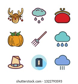 autumn vector icon set