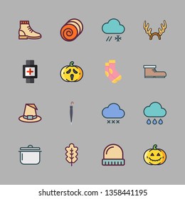 autumn vector icon set