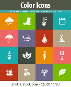 Autumn vector icons for user interface design