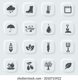 Autumn vector icons for user interface design