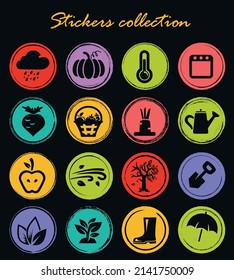Autumn vector icons for user interface design