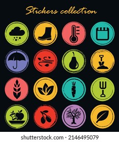 Autumn vector icons for user interface design