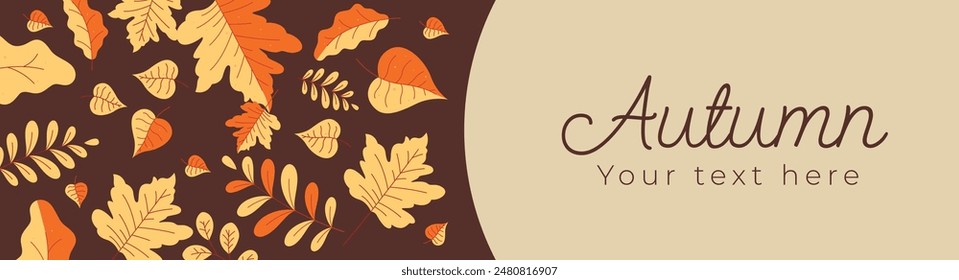 Otoño Ilustración vectorial Vector Fondo con hojas