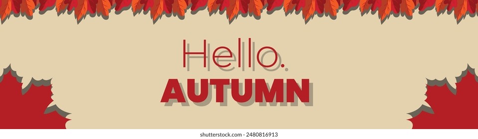 Autumn Vector Illustration vector Background with leaves