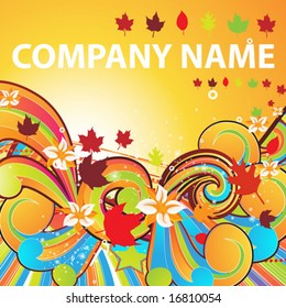 Autumn vector illustration for design.