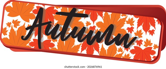 Autumn Vector Illustration of an Autumn Design Bright fall leaves. Poster, card, label, banner design set. Vector illustration
