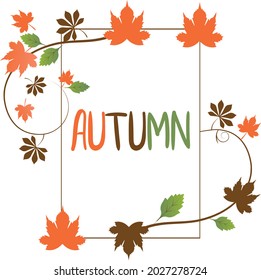 Autumn Vector Illustration of an Autumn Design Bright fall leaves. Poster, card, label, banner design set. Vector illustration
