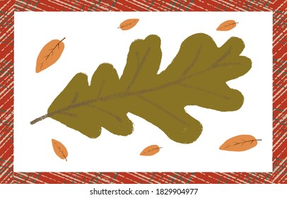 Ilustración vectorial de otoño con hojas caídas. Se puede usar para el día de Acción de Gracias.