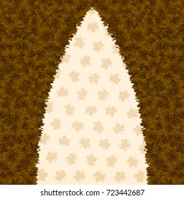 Autumn, vector illustration with leaves