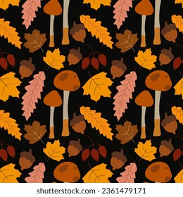 Autumn vector ilustration seamless patern.Great for textile,fabric,wrapping paper,and any print.